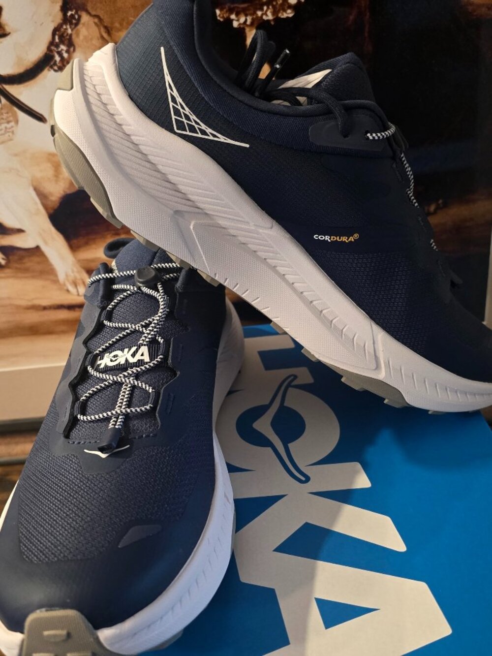 Hoka One One HOKA Transport Varsity Navy White 1123153/VYN Mens Sz 12 Shoes NEW